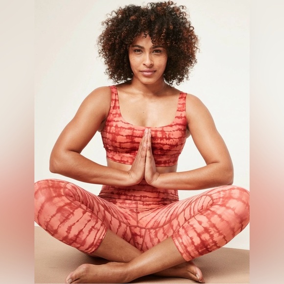 Athleta Elation Printed Capri Tight, Tahiti Island Coral Size 3X NWT - Picture 9 of 9